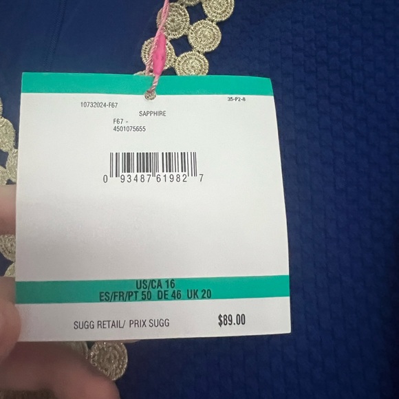 Blue shift dress, NWT, 16 - Picture 3 of 4